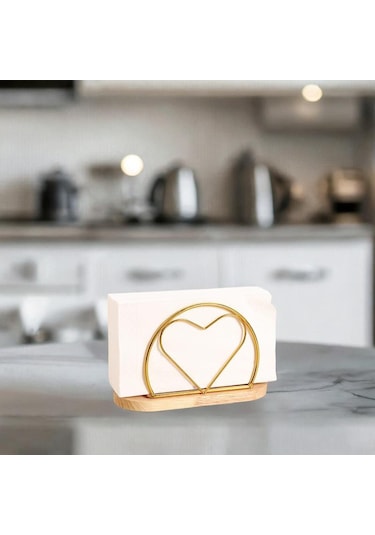 Homyl Masa Masaüstü Süsleme Şekli Için Peçete Tutucu Altın