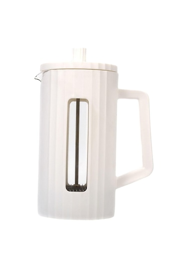 Suntek Fransız Presleme Cezve Kahve Su Isıtıcısı Beyaz-600ml Beyaz