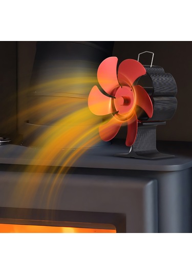 Xiyyadms "taşınabilir 6 Kanatlı Isıtıcı Fan - Şömine Ve Soba İçin Sessiz Çalışma, Aşırı Isınma Korumalı"