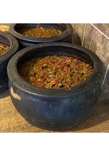 Doğal Toprak Kuzuluk Güveç Tencere 35-40 Kişilik 20 Litre 40x20 C Kahverengi