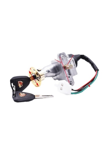 Geeksen Elektrikli Motor Bisikleti Güvenlik Kilidi - Akıllı Anahtar İle Açma-kapama, 4 Tel Kontrol Sistemi, Kol Kilidi Ve Yolcu Kapısı Kilit Fonksiyonu 巧格 Modeli Uyumlu