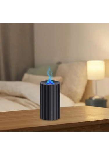 Suntek Alev Efektli Hava Nemlendirici Uçucu Yağ Difüzör Siyah