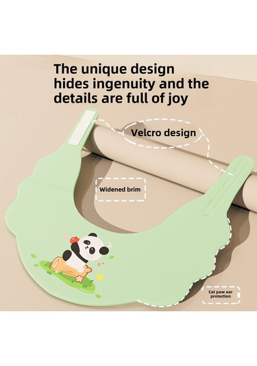 Kosona Küçük Çocuklar İçin Su Geçirmez Kulaak Ve Göz Korumalı Şampuan Şapka, Ayarlanabilir Boyutlu Banyo Aleti Pembe Tavşan