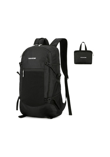 Teltree Hafif Katlanabilir Su Geçirmez Sırt Çantası - Erkek Ve Kadınlar İçin Gezi, Kamp Ve Bisiklet Siyah