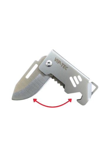 Vip-tec Vt875193 Mini Katlanır Bıçak Anahtarlık Gri