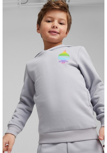 Puma X Trolls Hoodie Tr Çocuk Sweat 62482663 Gri