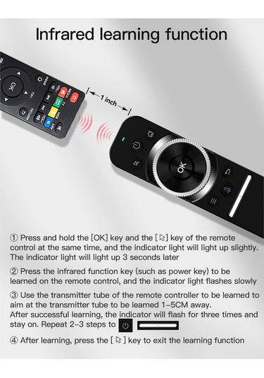 Ximistore9 2.4g Kablosuz 6 Eksenli Sesli Fırsat, Entegre İrf Kodu Öğrenme, Android Tv Ve Set-top Kutusu Kumandası - Pil Yok W1s