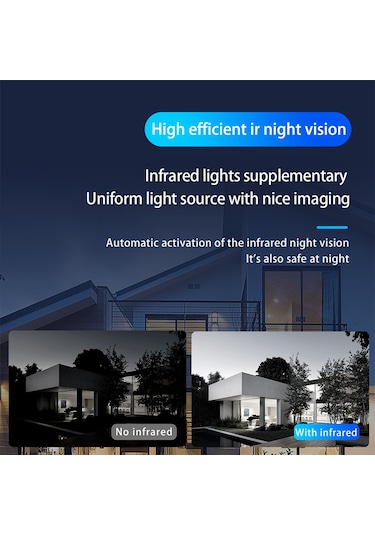 Hareket Algılamalı Akıllı Kapı Zili Halka Kapı Kamerası Siyah