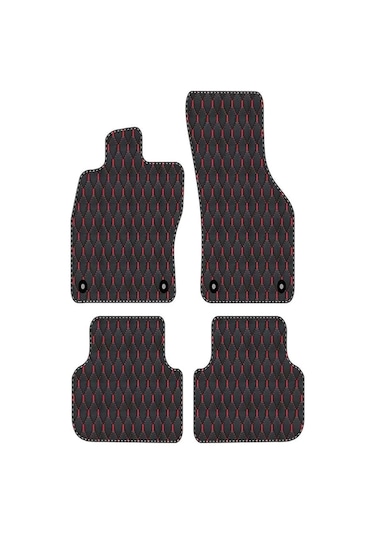 Subaru Forester Serisi 2008 - 2013 Uyumlu Mavi Dikişli Siyah Deri Paspas