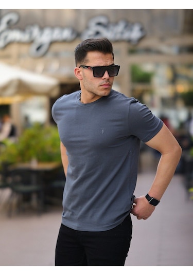 Erkek Standart-fit Bisiklet Yaka %100 Pamuk 4'lü Basic Tişört Paketi Kzk-105 Çok Renkli