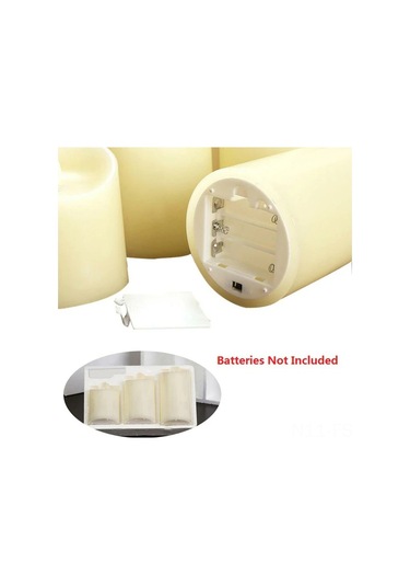 Hfambition 3'lü Led Sönmeyen Mum Seti - Motorlu Titrek Alev, Abs Malzeme, Pilli Ev Dekorasyon Işıklı Aydınlatma Diğer