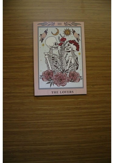 The Lovers Skull Mini Ahşap Yapışkan Poster 16x23cm