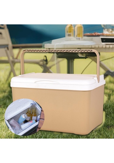 Suntek Yalıtımlı Soğutucu Kutu Dayanıklılık Taşınabilir Açık Kahverengi