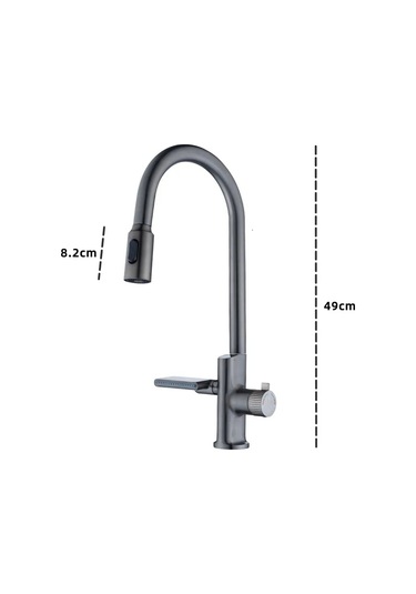 Mutfak Eviye Bataryası Dijital Sıcaklık Sensörlü Duş Şelale Spiralli Yeni