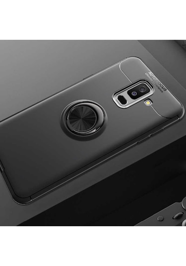 Samsung Uyumlu Galaxy A6 Plus 2018 Kılıf Yüzüklü Magnetli Ravel Case