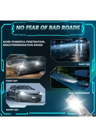 Xindoker P16 Led Araba Farı 60w 60000lm 6000k: 12000rpm Hidrolik Fanlı, 50v Akıllı Isı Kontrol, Ip67 Su Geçirmez 9006 Çiftli Set