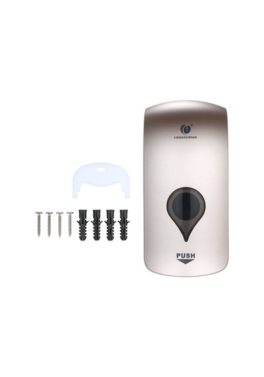 Lemestar 1000ml Duş Jeli/sabun Dağıtıcı, Duvar Montajlı, Manuel Basma Tipi, Altta Kilitleme, Abs Malzeme, Şampanya Altın Rengi, Cd-1688d Delme Gerekiyor Şampanya Altın