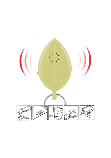 Düdük Ses Kontrolü Anahtar Bulucu Kaybolmaya Karşı Anahtarlık Bulucu İzleyici Yaprak Şekli Sarı