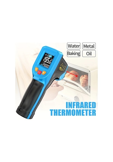 Boatshop1 C400a Yüksek Hassasiyetli Kızılötesi Termometre Endüstriyel Mutfak Fırın Yağ Ve Su Sıcaklık Ölçer