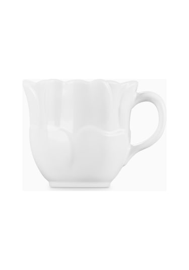 Le Creuset Seramik Çiçek Desenli Kupa Beyaz