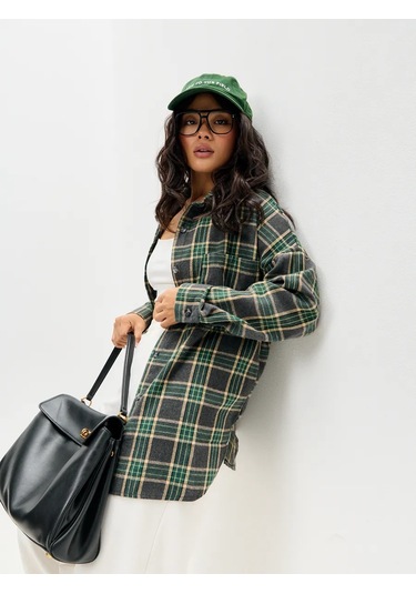 Onso Flanel Oversize Ekose Gömlek 398669960
