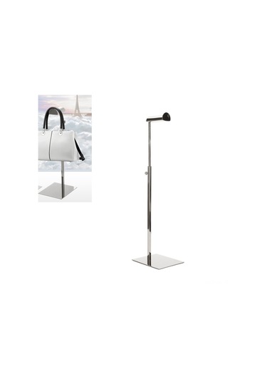 Vkemall Stüdyo Gümüş Paslanmaz Çelik Çanta Ve Aksesuar Sergi Raftı - Ev, Mağaza Kullanıma Uygun, Kolay Kurulumlu Mükemmel Gösterim