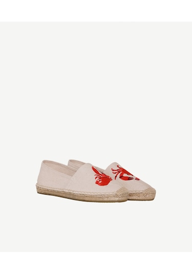 Yargıcı Yengeç Nakış İşlemeli Espadril 26ykay4030x 006 Ekru