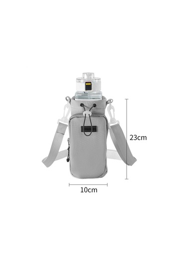 Suntek Su Şişesi Çantası Taşınabilir Tutucu Çanta Kamp Gri