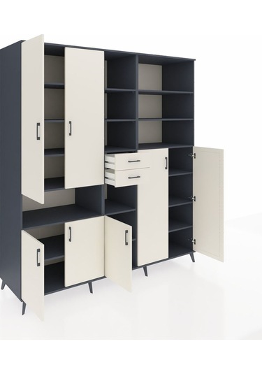 Kronos Dolap 17 Raflı 2 Çekmeceli 7 Kapaklı 220x59x243 Antrasit-aytaşı/aytaşı Aytası/aytası Kronos Dolap 17 Raflı 2 Çekmeceli 7 Kapaklı 220x59x243 Antrasit-aytaşı/aytaşı Aytası/aytası