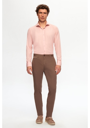 Twn Slim Fit Vizon Armürlü Chino Pantolon 6ecc3s208232m Çok Renkli