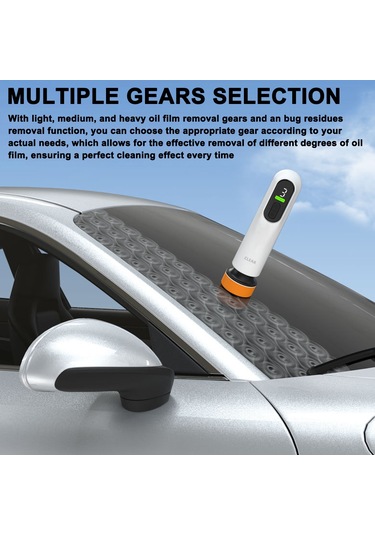 Shineyee Elektrikli Cam Yağ Tabakası Temizleme Makinesi - Hızlı Ve Etkili Temizlik İçin Pwm Hız Kontrollü, 2000mah Pil Dahil