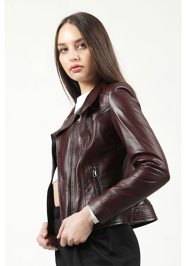 Dericlub Yb-2120 Gerçek Deri Kadın Mont