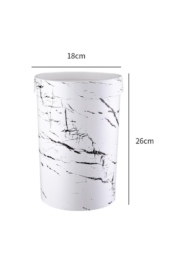 Suntek Çöp Kovası Banyo Oturma Odası 18cmx26cm-beyaz Beyaz