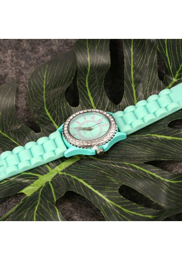 Padalink Kadınlar İçin Klasik Kuvars Saat, Silikon Kordon, Hafif Ve Rahat, Gündelik Su Geçirmez, İmleçli, Pembe Rengi Moda Kol Saati Rose