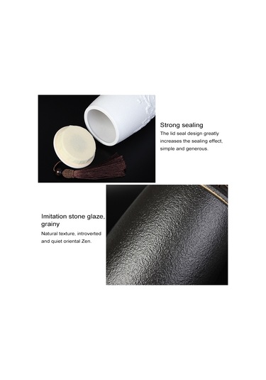 Sones Orkide Desenli Seramik Çay Kutuları Depolama Tankları Seramik Çay Takımı Çay Töreni Aksesuarları Siyah