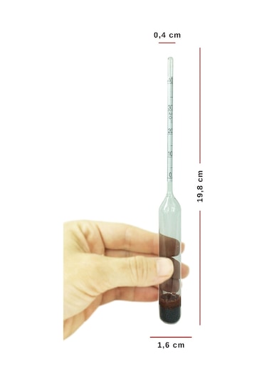 Aek-tech 0-40 Etil Alkol Alkolmetre Ve 100ml Plastik Mezür Seti