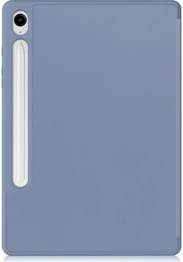 Samsung Uyumlu Galaxy Tab S9 FE Deri Kılıf Üç Katlı Stant Kalem Yuvası Tablet Kapağı