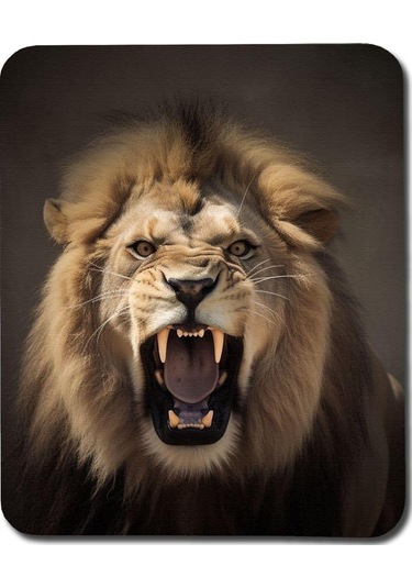 Hayvan Kızgın Aslan Mouse Pad