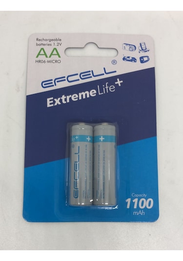 Şarj Edilebilir Efcell Ni-mh Şarjlı Pil Aa Kalem 1100mah 2li ...