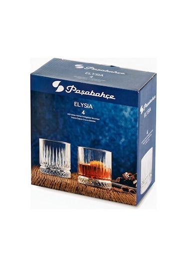 Paşabahçe 520004 12li Elysia Viski Bardağı Şeffaf Cam