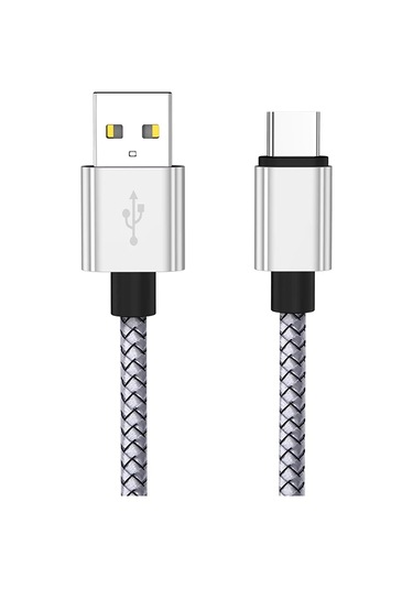 Nephy Usb C Hızlı Şarj Kablosu 2m/3m - Samsung S23/xiaomi/oneplus Uyumlugümüş