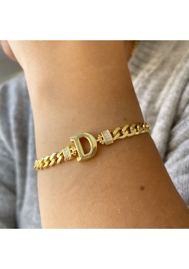 Simurg Jewellery Gümüş D Harfli Bileklik