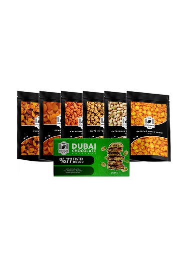 One Chocolate Karışık Kuruyemiş 6'lı + Dubai Çikolatası 100 G