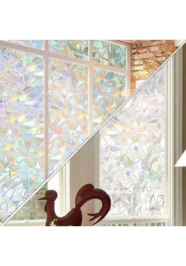 Suntek Gökkuşağı Pencere Gizlilik Film Rulosu 3d Statik 90x100cm