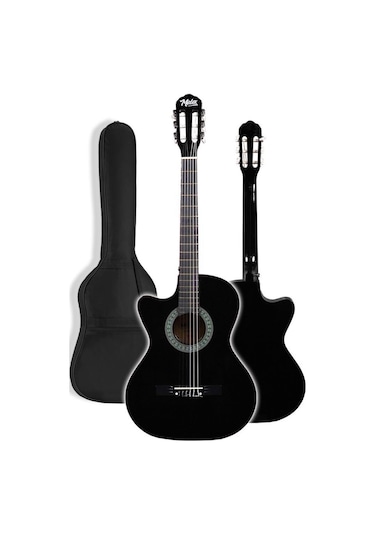 Midex Cg-396bk Solak Klasik Gitar Siyah Renk Full Set Sap Ayarlı 4/4 Yetişkin Boy
