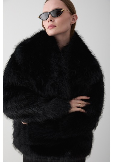 Siyah Britney Kürk - 8900 Siyah