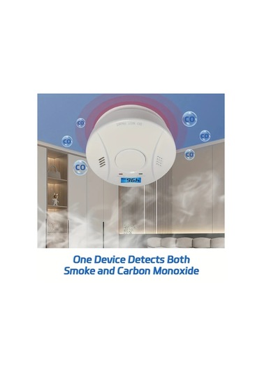 Willowhaven 425 Sku 2si 1 Arada Co Duman Dedektörü Led Ekranlı Pil İle Çalışan Ev Mutfak Güvenliği
