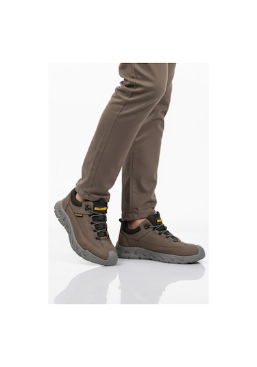 Gri Nubuk Hakiki Deri Erkek Outdoor Ayakkabı 240003 M Gri