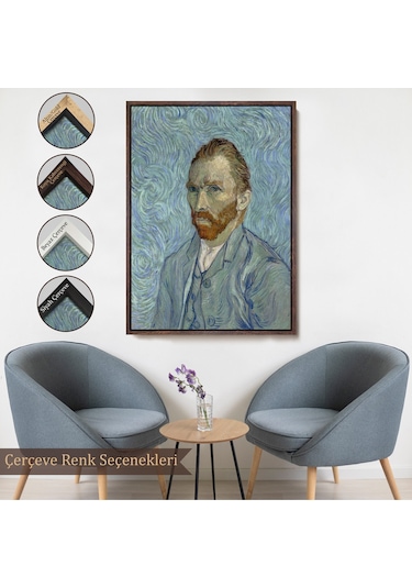 Çerçeveli Vincent Van Gogh Otoportre Tablo-7446