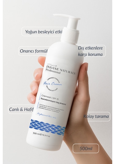 Insane Naturale Durulanmayan Saç Bakım Kremi 500 ML